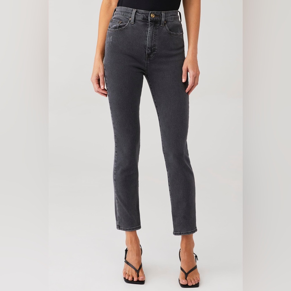PISTOLA Cara High Rise Denim Jeans in Black Momento Black Skinny Vintage 25